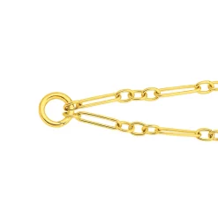 Prouds Bracelets>9Ct Gold 19Cm Solid Figaro 3+1 Paperclip Bracelet