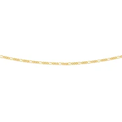 Prouds Necklaces>9Ct Gold 40Cm Solid Figaro 3+1 Chain