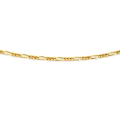 Prouds Necklaces>9Ct Gold 45Cm Solid Figaro 3+1 Chain