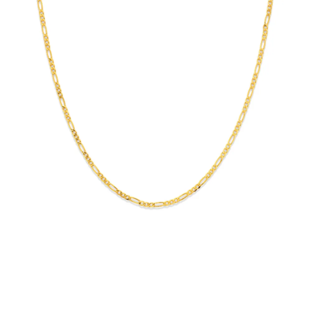 Prouds Necklaces>9Ct Gold 45Cm Solid Figaro 3+1 Chain