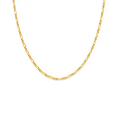Prouds Necklaces>9Ct Gold 45Cm Solid Figaro 3+1 Chain