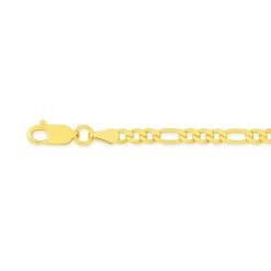 Prouds Bracelets>9Ct Gold 18.5Cm Solid Figaro 3+1 Bracelet