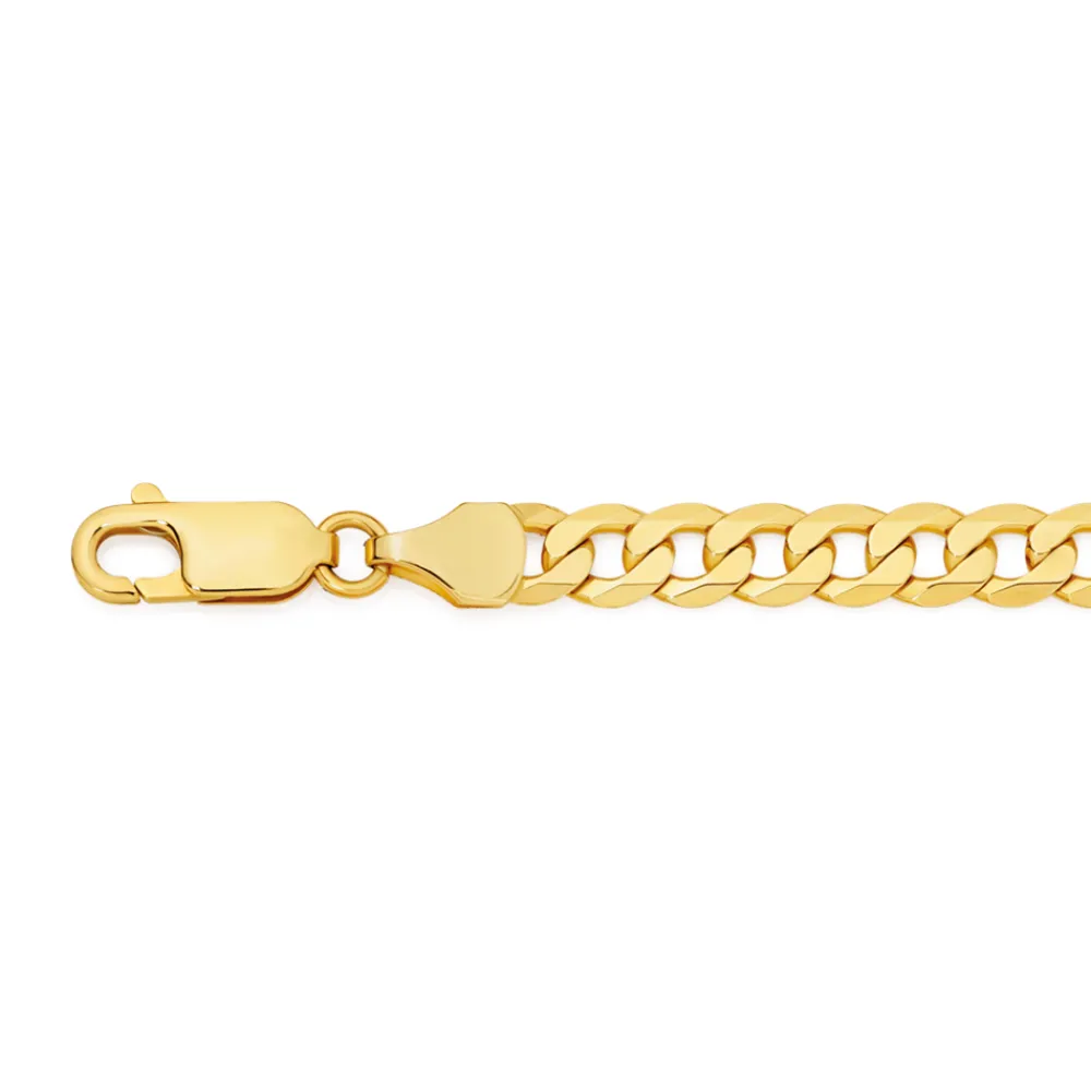 Prouds Bracelets>9Ct Gold 19Cm Solid Flat Curb Bracelet