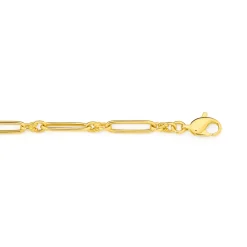 Prouds Bracelets>9Ct Gold 19Cm Solid Paperclip Bracelet