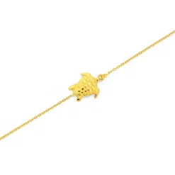 Prouds Bracelets>9Ct Gold 19Cm Turtle Trace Bracelet