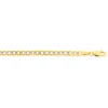 Prouds Bracelets>9Ct Gold 19.5Cm Two Tone Curb Bracelet