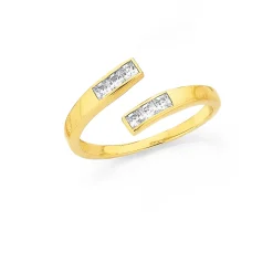 Prouds Body Jewellery>9Ct Gold Cz Toe Ring In White
