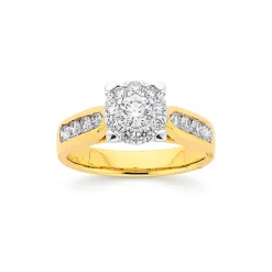 Prouds Rings>18Ct Gold Diamond Cluster Ring
