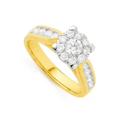 Prouds Rings>18Ct Gold Diamond Cluster Ring