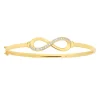 Prouds Bangles>9Ct Gold Diamond Infinity Bangle