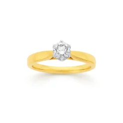 Prouds Rings>18Ct Gold Diamond Solitaire Ring