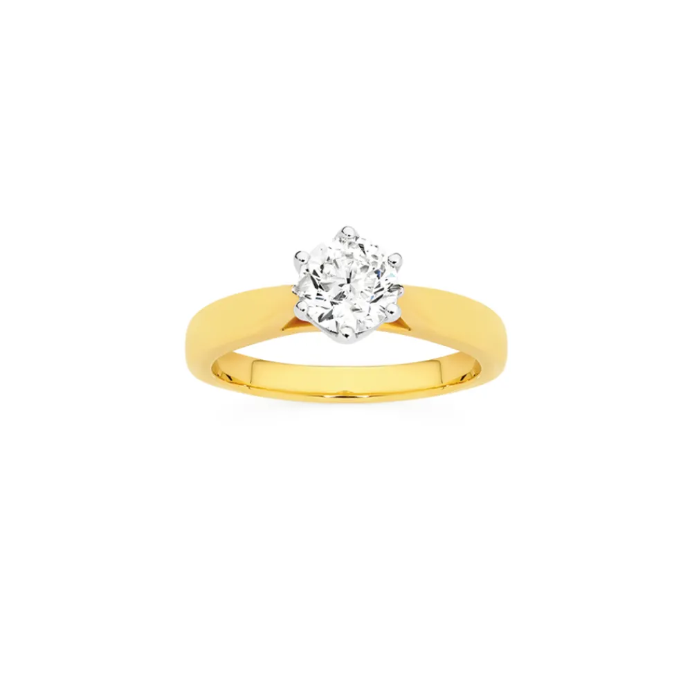 Prouds Rings>18Ct Gold Diamond Solitaire Ring