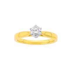 Prouds Rings>18Ct Gold Diamond Solitaire Ring