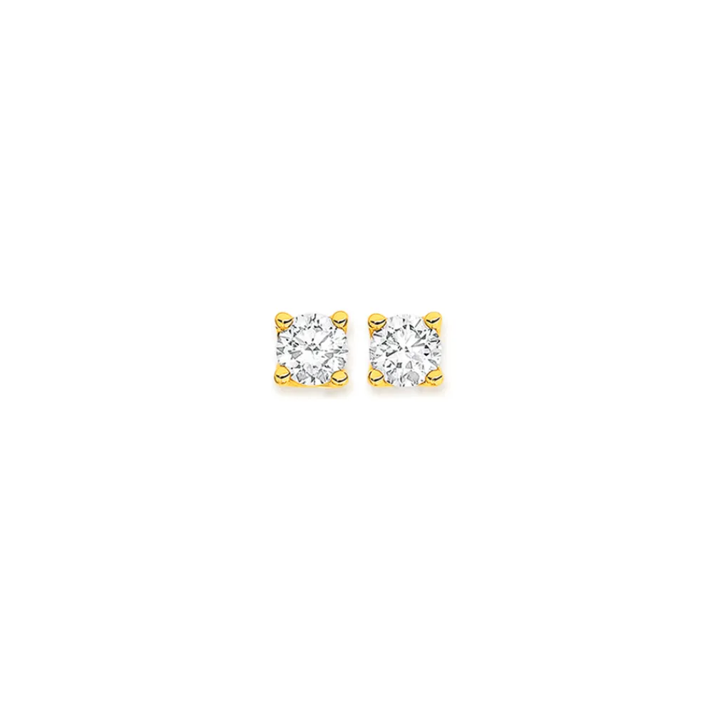Prouds Earrings>18Ct Gold Diamond Stud Earrings