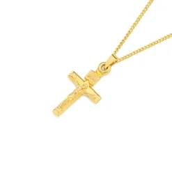 Prouds Pendants>9Ct Gold 18Mm Crucifix Pendant