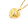 Prouds Pendants>9Ct Gold 12Mm Diamond-Set Filigree Heart Locket