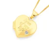 Prouds Pendants>9Ct Gold 15Mm Diamond-Set Heart Locket