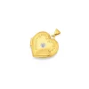 Prouds Pendants>9Ct Gold 15Mm Diamond-Set Mum Message Heart Locket