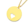 Prouds Pendants>9Ct Gold 20Mm Disc Heart Cutout Pendant