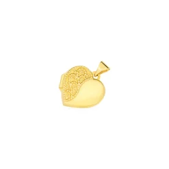 Prouds Pendants>9Ct Gold 15Mm Engraved Heart Locket