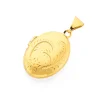 Prouds Pendants>9Ct Gold 17Mm Floral Oval Locket