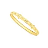 Prouds Bangles>9Ct Gold 40Mm Heart Engraved Expandable Baby Bangle