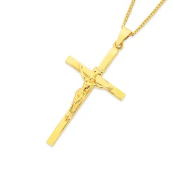 Prouds Pendants>9Ct Gold 40Mm 'Inri' Crucifix Pendant