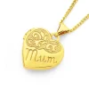 Prouds Pendants>9Ct Gold 15Mm 'Mum' Heart Locket
