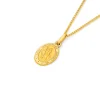 Prouds Pendants>9Ct Gold 12Mm Oval Saint Christopher Medallion Pendant