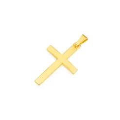 Prouds Pendants>9Ct Gold 22Mm Plain Cross Pendant