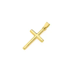 Prouds Pendants>9Ct Gold 21Mm Plain Cross Pendant