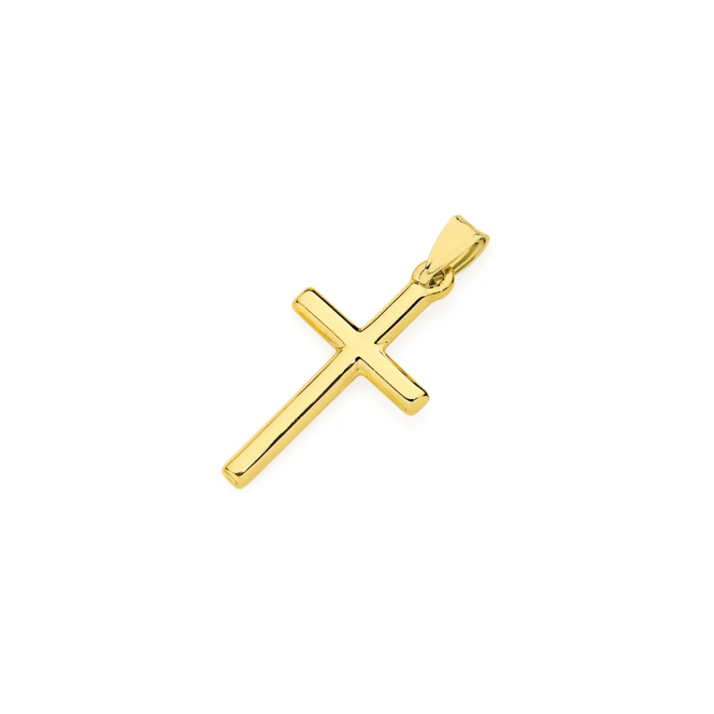 Prouds Pendants>9Ct Gold 21Mm Plain Cross Pendant