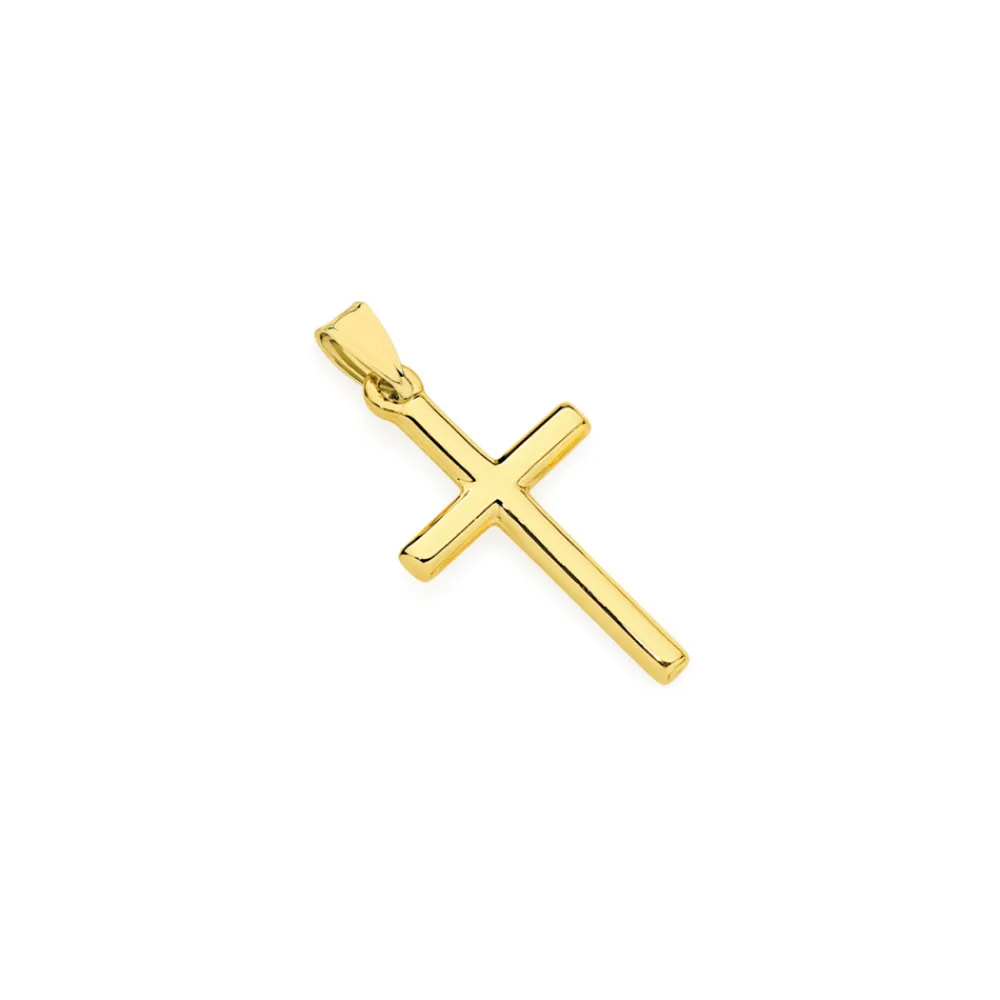 Prouds Pendants>9Ct Gold 21Mm Plain Cross Pendant
