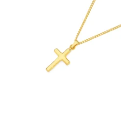 Prouds Pendants>9Ct Gold 15Mm Plain Cross Pendant