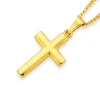 Prouds Pendants>9Ct Gold 18Mm Plain Cross Pendant