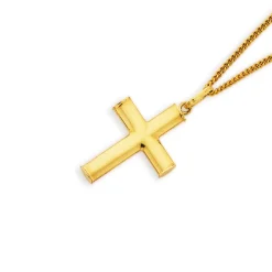 Prouds Pendants>9Ct Gold 21Mm Plain Cross Pendant