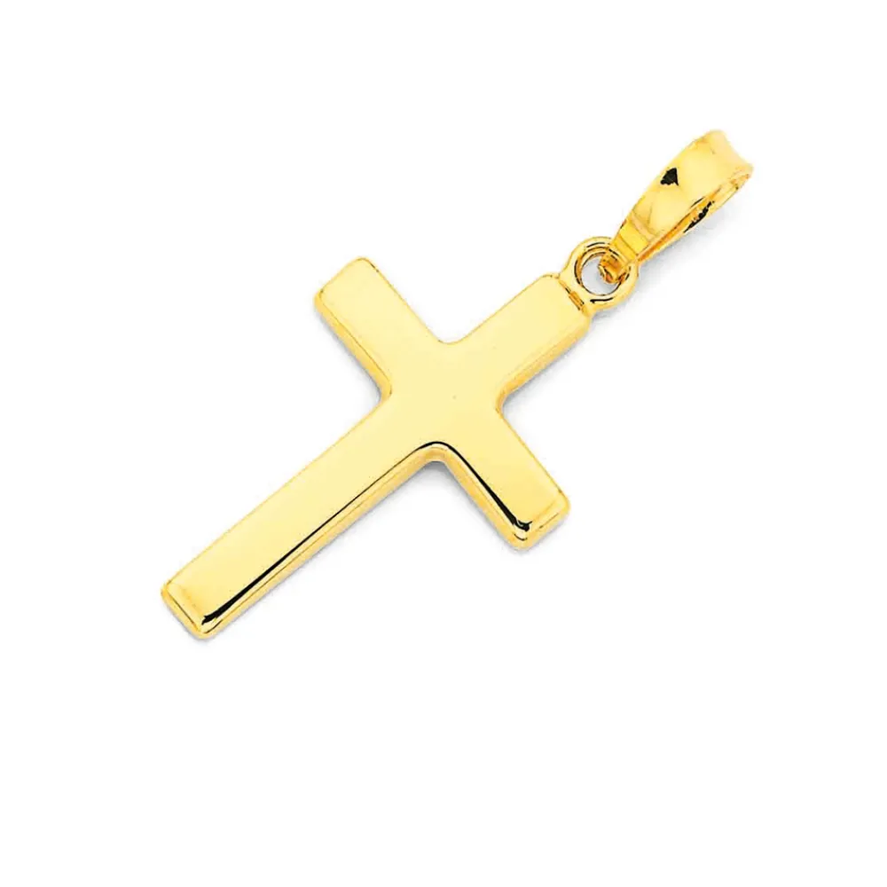 Prouds Pendants>9Ct Gold 20Mm Polished Cross Pendant