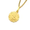 Prouds Pendants>9Ct Gold 12Mm Scalloped St. Christopher Pendant