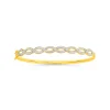 Prouds Bangles>9Ct Gold 65Mm Two Tone Wave Oval Bangle