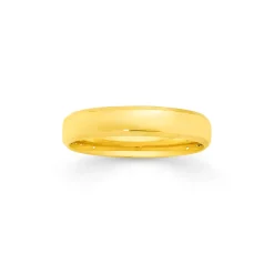 Prouds Rings>9Ct Gold 4Mm Wedding Band Size P