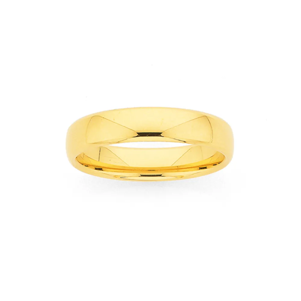 Prouds Rings>9Ct Gold 4.5Mm Width Eclipse Wedding Band