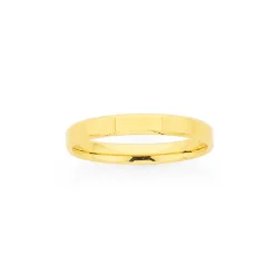 Prouds Rings>9Ct Gold 2.5Mm Width Flat Soft Edge Wedding Band