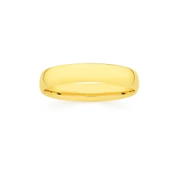 Prouds Rings>9Ct Gold 4Mm Width Half Round Wedding Band