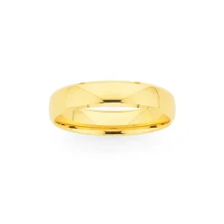 Prouds Rings>9Ct Gold 4.5Mm Width Round Bevelled Edge Wedding Band