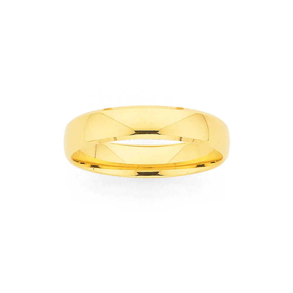 Prouds Rings>9Ct Gold 4.5Mm Width Round Bevelled Edge Wedding Band