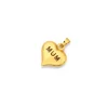 Prouds Pendants>9Ct Gold 'Mum' Cutout Puff Tapered Heart Pendant
