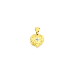 Prouds Pendants>9Ct Gold 'My 1St Diamond' Heart Locket