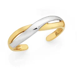 Prouds Body Jewellery>9Ct Gold Two Tone Crossover Toe Ring