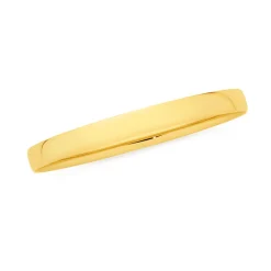 Prouds Bangles>9Ct Gold 7X65Mm Solid Bangle
