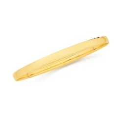 Prouds Bangles>9Ct Gold 5X65Mm Solid Bangle
